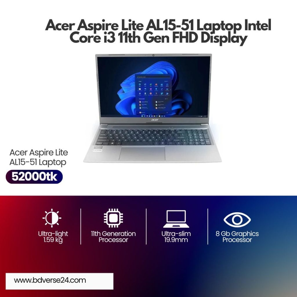 Acer Aspire Lite AL15-51 Laptop 2024, english caption