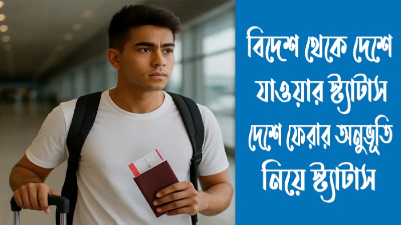 বিদেশ থেকে দেশে যাওয়ার স্ট্যাটাস – দেশে ফেরার অনুভূতি নিয়ে স্ট্যাটাস, বুদ্ধির ধাঁধা উত্তর সহ