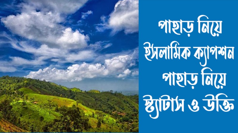 পাহাড় নিয়ে ইসলামিক ক্যাপশন, স্ট্যাটাস, উক্তি, কবিতা ২০২৬, কঠিন সময় নিয়ে উক্তি
