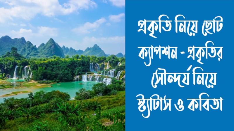 প্রকৃতি নিয়ে ছোট ক্যাপশন – প্রকৃতির সৌন্দর্য নিয়ে স্ট্যাটাস ও কবিতা, কষ্টের ছন্দ