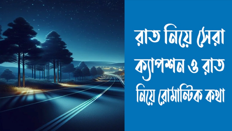 রাত নিয়ে ১৫০+ সেরা ক্যাপশন – রাত নিয়ে উক্তি ও রোমান্টিক কথা, শুভ রাত্রি ছবি সহ