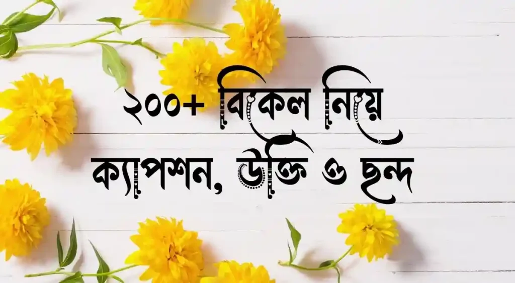 ২০০+ বিকেল নিয়ে ক্যাপশন, উক্তি ও ছন্দ, মেয়েদের আইডির নাম