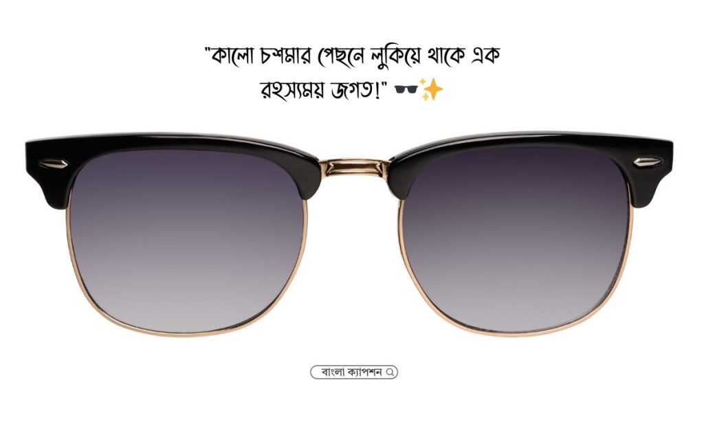 কালো চশমা নিয়ে ক্যাপশন ও উক্তি, profile caption
