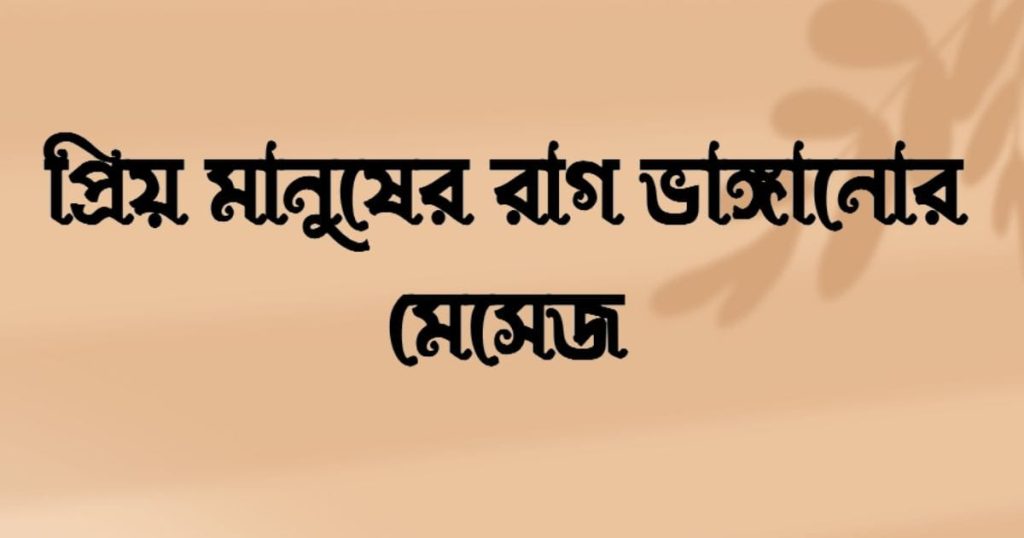 প্রিয় মানুষের রাগ ভাঙ্গানোর মেসেজ ২০২৬, শুভ রাত্রি শুভেচ্ছা