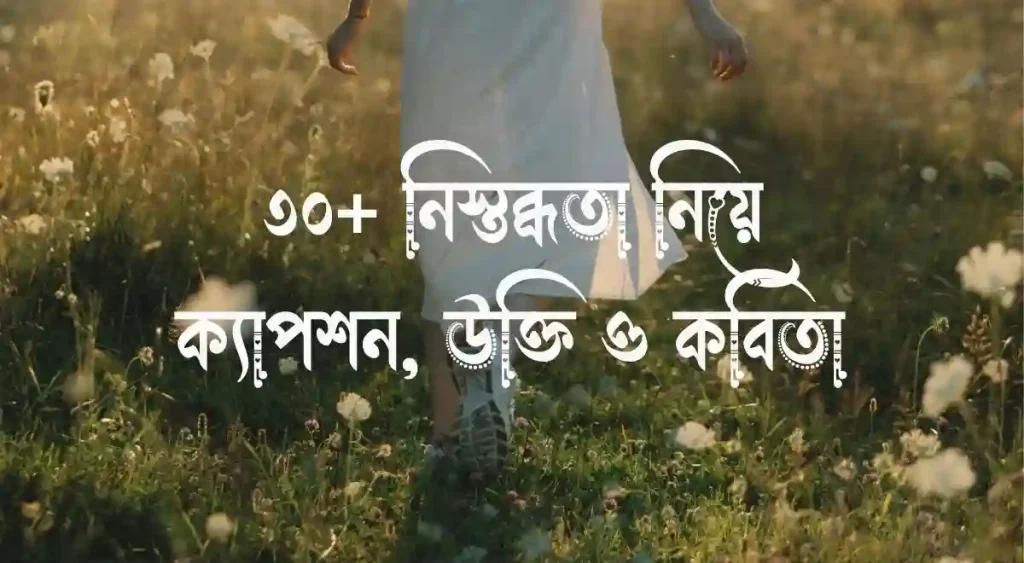 ৩০+ নিস্তব্ধতা নিয়ে ক্যাপশন, উক্তি ও কবিতা, ইসলামিক ছন্দ